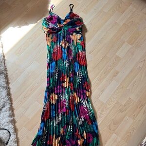 Skies Are Blue Vibrant Floral Maxi Dress